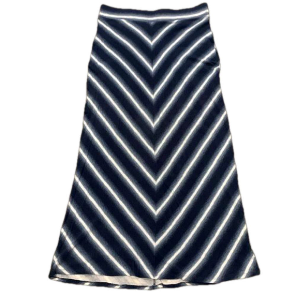 Sonoma Maxi Diagonal V Striped Blue White Dress Size Medium